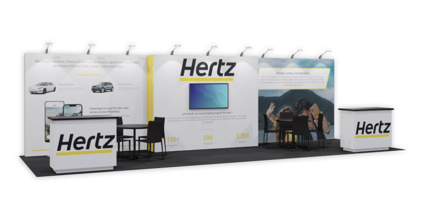 hertz 10x30 trade show booth display exhibit