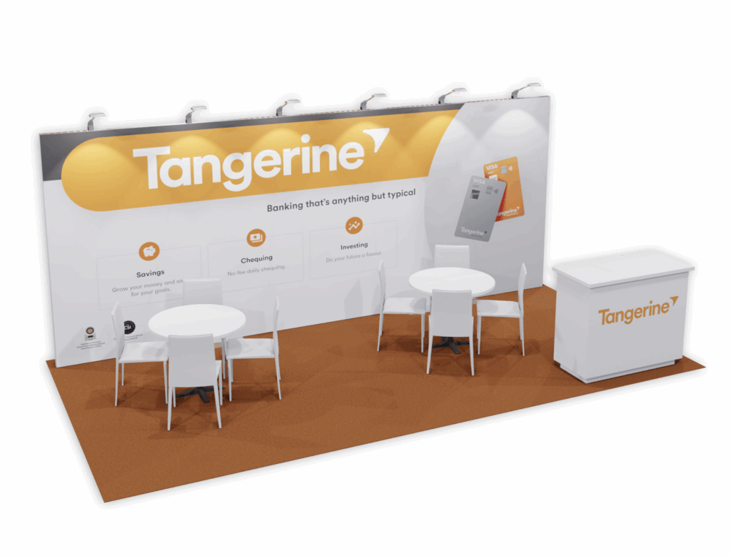 tangerine 10x20 trade show booth display exhibit